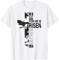 BEST! Cool Religious He Is Risen Christian Cross Tee Size S-3XL XL