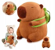 Maskotka pluszowa kapibara z żółwikiem 25 cm capybara z plecakiem