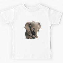 Cute Sad Baby Elephant Kids T-Shirt 160