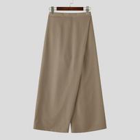 INCERUN Men Back Elastic Waist Wrap Casual Baggy Long Wide Leg Pants Trousers M ruda