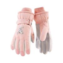 Warm Cycling Gloves Touch Screen Snowboard Gloves Fashion Outdoor Sports Gloves  for Women rožinė