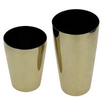Simple Design Drink Shaker Gold Finish Barware Set Simple Shaking Tins  Bartending