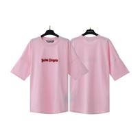 Cross-border European and American trendy brand palm angel three-dimensional letter craft printing short-sleeved t-shirt men's and women's American S