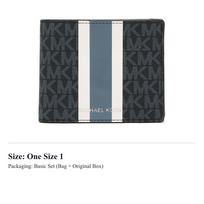 MICHAEL KORS Coated Canvas Wallet Mens Blue 36H1LGFF1B-ADMIRAL One Size 1 mėlyna