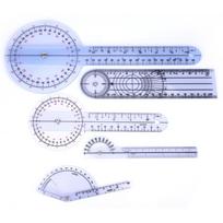 5pcs Semitransparent Goniometer Set 6/8/10inch Spinal Goniometer  Joint Mobility Assessment