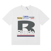 Cross-border European and American trendy brand RHUDE micro-label letter pattern slogan printed short-sleeved t-shirt men's and women's American high S