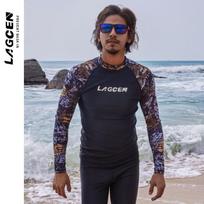 Mens Quick-Dry UV Protection Rash Guard Diving Surfing Snorkeling Water Sports Swimwear Long Sleeve Medium