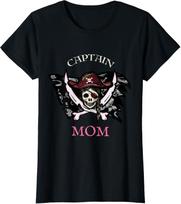 Captain Mom Pirate Funny Mother In Charge Sailor T-Shirt Unisex T-Shirt XXL