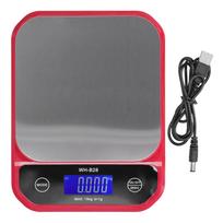 WH-B28 10Kg/1g LCD Kitchen Scale Electronic Digital Scale Weighing Measure Home Use Color: Red