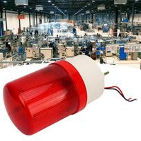 LED Rotating Strobe 120dB Sound Light Alarm ABS IP54 Warning Lamp for Indoor Outdoor 12V Color: Red LED