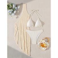 Sexy With Cover Up Halter Brazilian Bikini Female Swimsuit Three-pieces Bikini set Women Swimwear Bather Bathing Suit Swim S balta