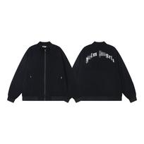 Cross-border European and American trendy brand palm angel letter logo printed stand-up collar jacket men's and women's high street sports and S