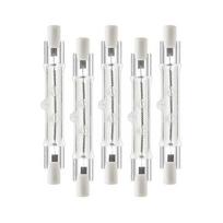 5 Pack R7s 118mm 300w 230v,r7s Halogen Linear Bulb, Dimmable Halogen Lamp For Construction Wo less
