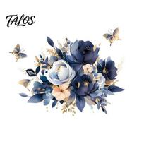 Peel And Stick Floral Decals Watercolor Flower Wall Stickers, Removable Rose Peony Decals, Waterproof PVC Mural, DIY Art for Living Room Decors A