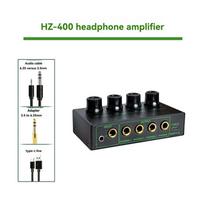 ABUO-4 Channel Low Noise Stereo Audio Amplifier Professional Headphone Amplifier For Sound Mixer PC Guitar