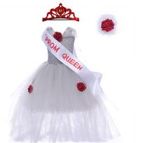 Kids Halloween Witch and Costume Set for Dress Up and Party L raudona