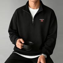 Men's Fall Long-Sleeve Stand-Up Collar Zip-Up Sweatshirt A Simple, Casual Sweatshirt That's Lightweight, Breathable, and Perfect for Everyday Layering L juoda