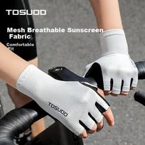 Half-Finger Cycling Gloves for Women, Road Bike Summer Men's Mountain Bike Shock-Absorbing Breathable Bicycle Equipment, Black, 2XL