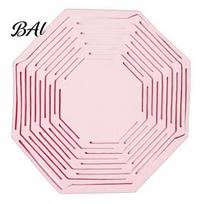 Easy Clean Cup Mat Mesh Coaster And Drink Carrier, Silicone Reusable Non Slip Bottle Holder, 2 in 1 Portable Storage Bag, for Outdoor Travel Home Use rožinė