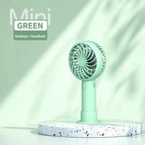 1200mAh Mini Portable FansHandheld USB Rechargeable Quiet Handheld FanAir cooler Outdoor Travel Hand Fans ventilation Fan šviesiai žalios spalvos