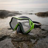 Anti Fog Swim Visor Wide Vision Nose Cover Snorkel Mask Clear Lens Full View Goggles for