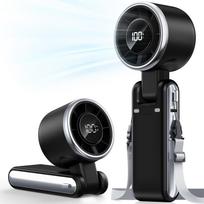 Handheld Fan Portable Foldable USB Rechargeable, Ultra Quiet 5-speed Adjustable, 1200mAh Battery (10 Hours Running Time) Other