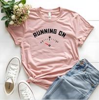 Running on Empty Shirt, Funny Tired Tee, Low Energy Shirt, Exhausted Humor T-Shirt, Burnout Shirt, Relatable Graphic Tee XL