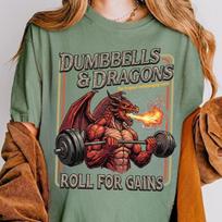 Dungeons Workout Shirt, DnD Gym Parody Shirt, DnD Dragons Fitness Tee, D&D Dragons Parody Tee, Role Playing Game Shirt, DnD Weightlifting S