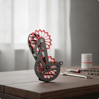 Rear Derailleur Cage Assembly Carbon Fiber with Pulley Wheels Lightweight