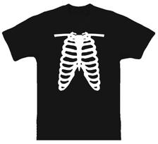 Rib Cage X Ray Funny Joke Skeleton Science Black TShirt XXXL