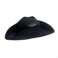 Pirate Tricorn Hat Faux Leather Structured for Adults, Halloween, Cosplay,