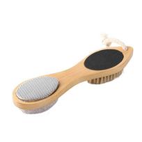 Four in One Design Foot Rub Scrubber Handheld Pedicure Tools Wooden Handle Foot File  Foot Care smėlis