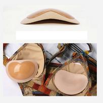 Women's Silicone Push Up Bra Pads for Swimsuit - Adhesive Bra Inserts One Size smėlis