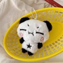 Cartoon Animal Rabbit Panda Plush Pendant Keychain Kawaii Fashion Key Ring For Women Girls Cute Backpack Pendant Accessories A4