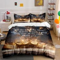 Psalm 47:2 Christian Crown Bedding Set Bedding set (1 duvet cover, 2 pillowcases, duvet not included) 135x200cm