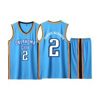 Basketball Clothes Kids Basketball Suit Tops + Pants Basketball Jerseys Suit Set 2XS mėlyna