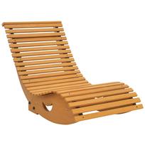 Outdoor Rocking Chair w/ Slatted Seat, Wooden Rocking Chair, 130cm x 60cm x 60cm, Light Brown 130 x 60 x 60 cm ruda