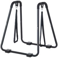 Multifunctional  Dip Stand Power Station Bar with Sling Trainer Strength Workout Home Gym Black 90 x 81 x 92.5 cm juoda