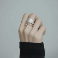 925 Silver Open Pearl Smile Stackable Finger Ring Simple Fashion Cute Adjustable For Female Jewelry resizable