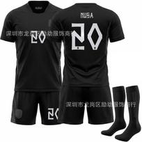 Soccer Uniform Set, Short Sleeve Football Jersey and Shorts Sportswear Kit for Training, Matches and Team Activities 16（Rec. Height 90-100cm）