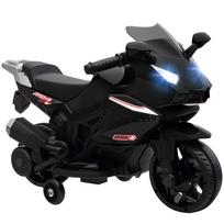Elektrinis motociklas vaikams, signalas, priekinis žibintas, muzikos funkcija, 2,5 km/h, juodas 75 x 36 x 49 cm juoda