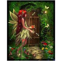 5D „pasidaryk pats“ deimantinis paveikslas „Red Fairy“ deimantinis siuvinėjimas kryželiu namų dekoras Rankų darbo dovanosjavascript: Round 20x30cm