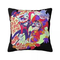 The Amazing Digital Circus Pillow Covers Polyester Living Room Pomni Jax Caine Cushion Cover Cool Pillowcase 30x30cm smėlis
