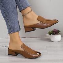Fashion 2025 New Low Heel Soft Bottom Outdoor Cool Dragging Large Summer Sandals Half Dragging Fish Mouth Summer Outerwear 35
