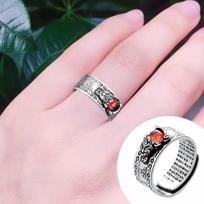 Feng Shui Ring Finger Ring Pixiu Mani Mantra Protection Wealth Ring Amulet Wealth Lucky Open Adjustable Ring Jewelry