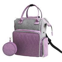 Knitting Bag Large Capacity Crochet Storage Backpack Yarn Storage Backpack Craft Bag Crochet Bag Knitting Supplies violetinė