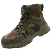 Men Safety Shoes Steel Toe Work Shoes Anti-smash Anti-puncture Indestructible Shoes Protective Boots Construction Work Shoes 41