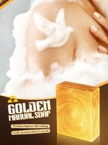 24K Gold Infused Essential Oil Soap Bar, Handcrafted for Face and Body Cleansing, Nourishing and Gentle Formula for Refreshed Skin, Luxury Bath Bar One Size