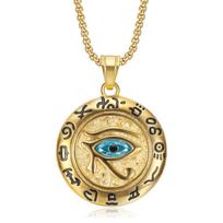 Senovės Egipto Horo akies pakabukas Erelio galvos Dieviškos akies pakabukas Karoliai 026 Mados tendencija Inkrustuotas cirkonis Prabangūs vyriški papuošalai 60CM