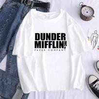 DUNDER MIFFLIN PAPER INC office Tv Show Women Print Tshirt Girl Short Sleeve White Harajuku Kawaii Graphic Tops Tee Drop Ship S